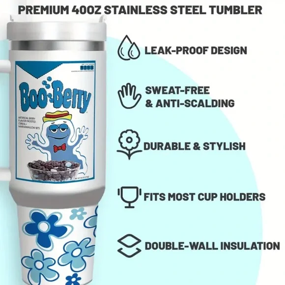 Boo Berry 40oz stainless cup - Picture 4 of 5